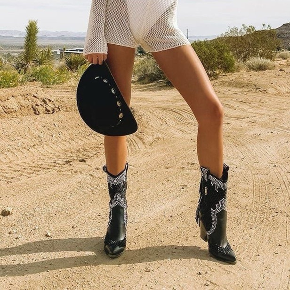 Beginning Boutique Leap of Faith Boots Black